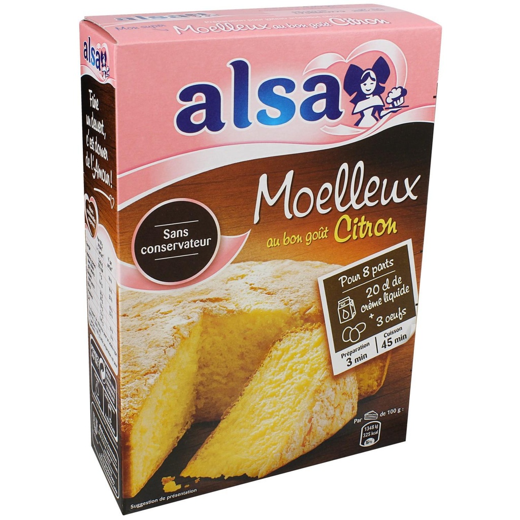 Préparation Gâteau Moelleux Citron alsa 435g