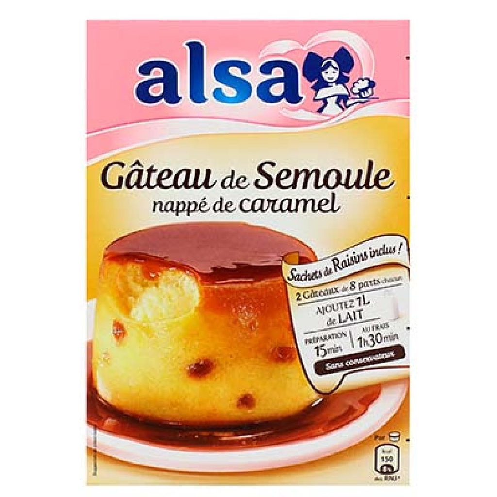Semolina Cake Mix with Caramel Topping alsa 414g