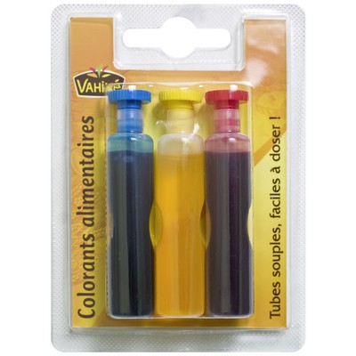 Vahiné Colorants alimentaires 18 ml (3 tubes de 6 ml)