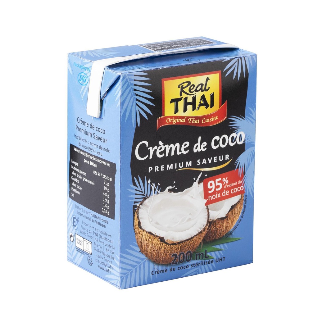 REAL THAI Crème de coco UHT 12x200ml
