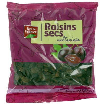 RAISIN SEC SULTANINE BF SACHET 250 G