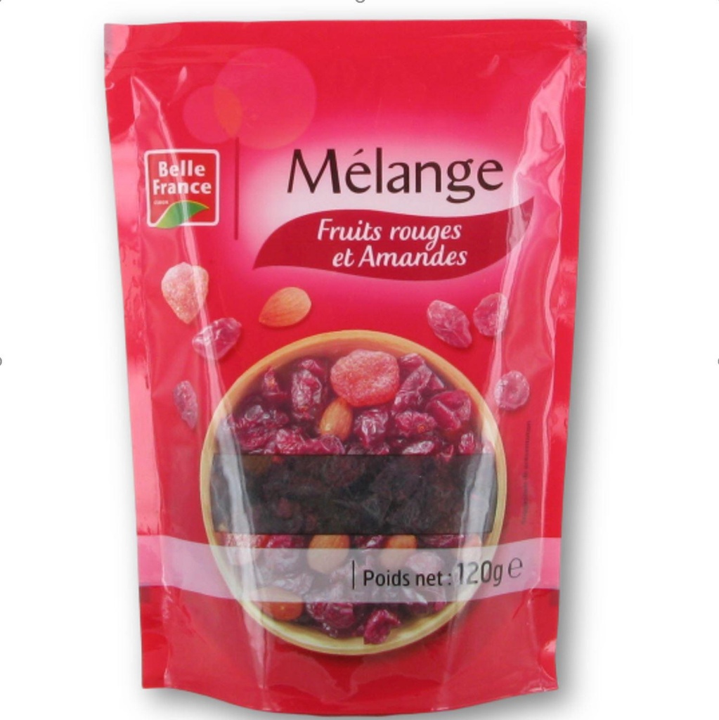 MELANGE FRUITS ROUGES ET AMANDES BF 120 G