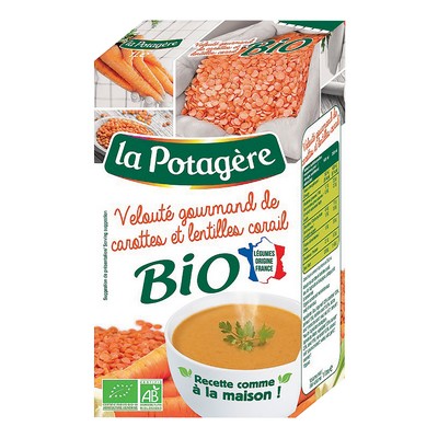 Organic Creamy Carrot & Red Lentil Soup 1L