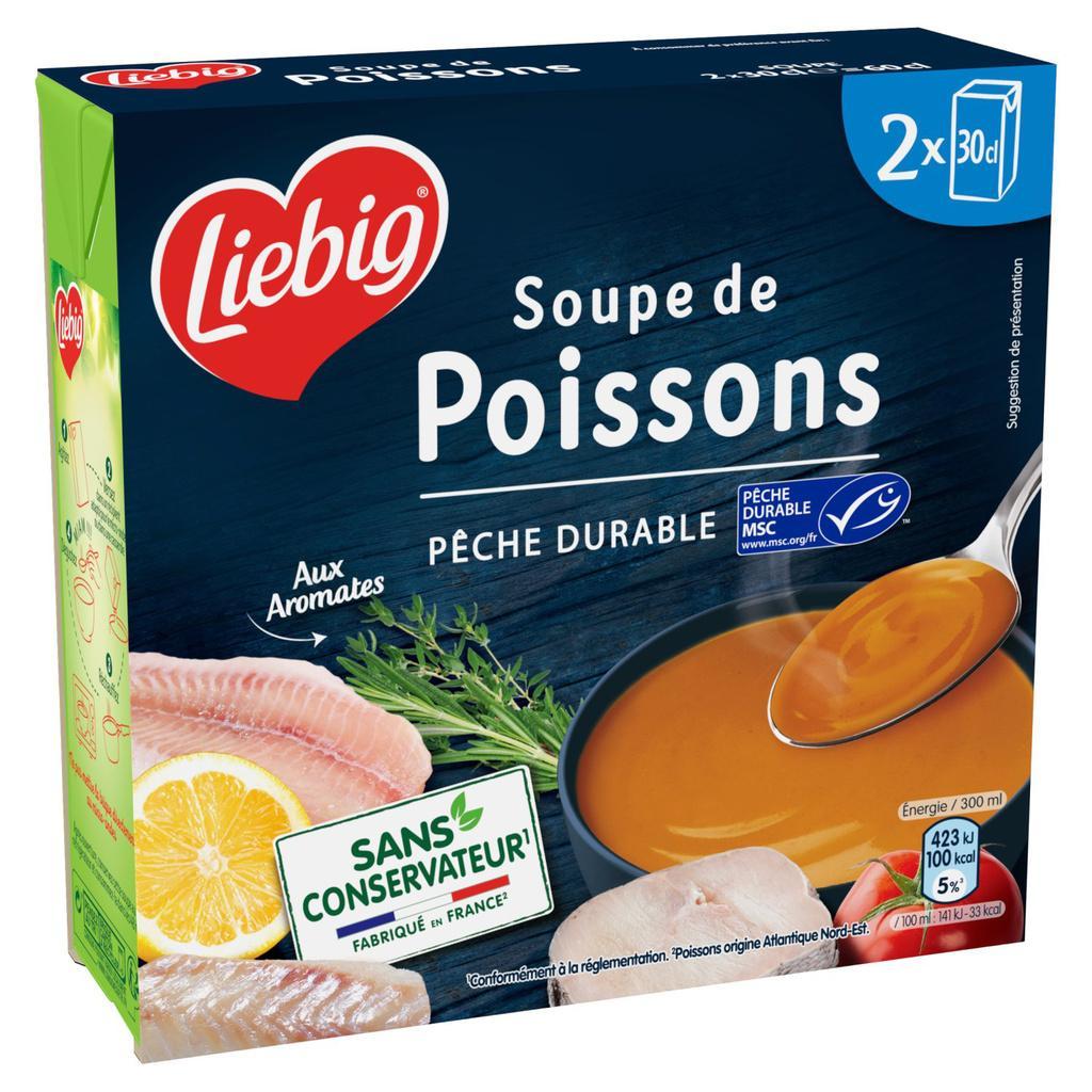 Liebig Soupe de poissons MSC 2x30 cl