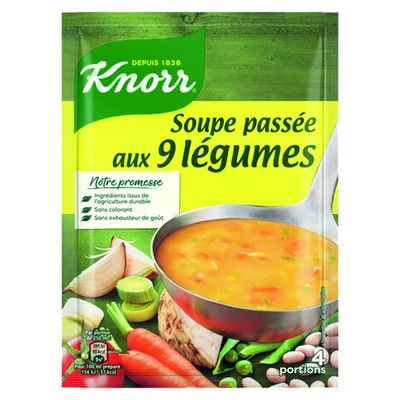 Knorr Soupe Déshydratée Passée aux 9 Légumes 4 Portions