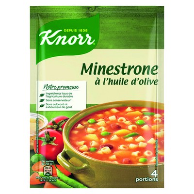 4PLATES OLIVE MINESTRONE SOUP KNORR