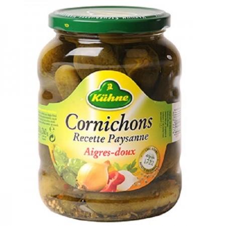 Kühne Cornichons aigres-doux recette paysanne 360g