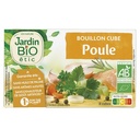 JARDIN BIO / BOUILLON CUBE POULE SANS HUILE DE PALME BIO* / BOITE DE 8x10 G