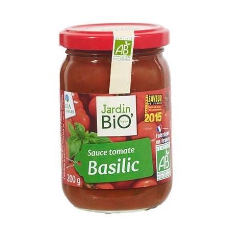 JARDIN BIO / SAUCE TOMATE AU BASILIC BIO* EN POT DE VERRE DE 200G