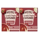HEINZ SAUCE TOMATE CUISINEE AIL ET OIGNONS LOT DE 2 BRIQUES 210G