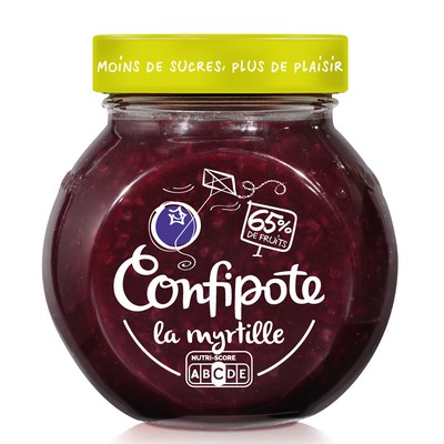 CONFIPOTE Reduced Sugar Blueberry Jam Jar 350g
