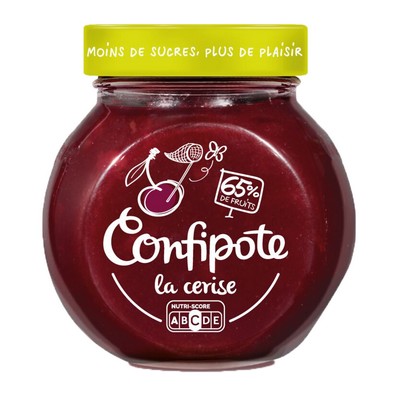 CONFIPOTE Reduced Sugar Cherry Jam Jar 350g