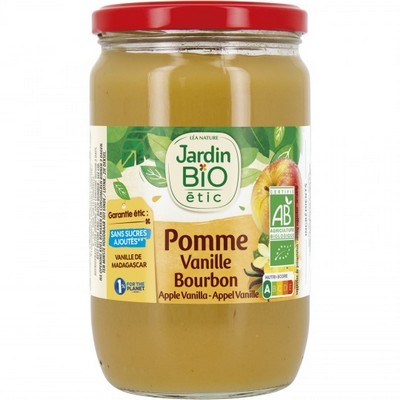 JARDIN BIO / ORGANIC APPLE AND VANILLA FRUIT DESSERT / 680G / GLASS JAR