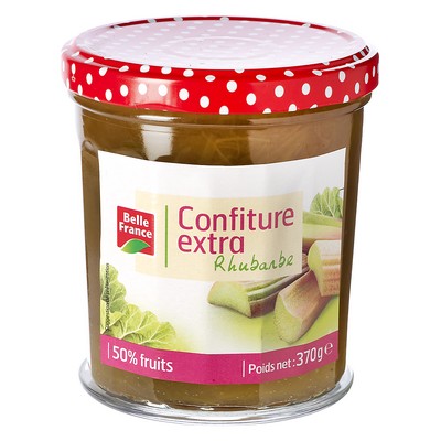 CONFITURE EXTRA RHUBARBE BF POT 370 G