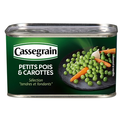 Petits pois et Carottes Cassegrain 265g