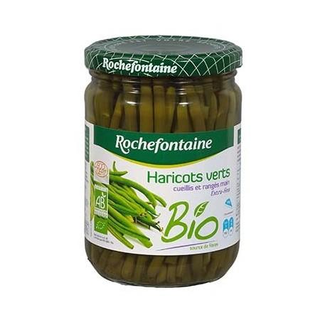 Rochefontaine Organic Extra Fine Green Beans Hand-Picked and Packed in Square Jar 37cl