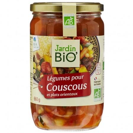 JARDIN BIO / ORGANIC VEGETABLES FOR COUSCOUS / 660G / GLASS JAR
