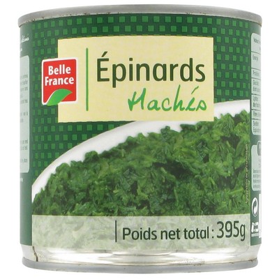 Chopped Spinach Belle France Can 1/2 OF 395g