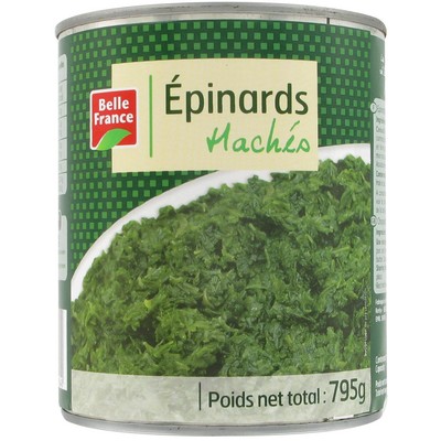 Chopped Spinach Belle France Can 4/4 OF 795 g