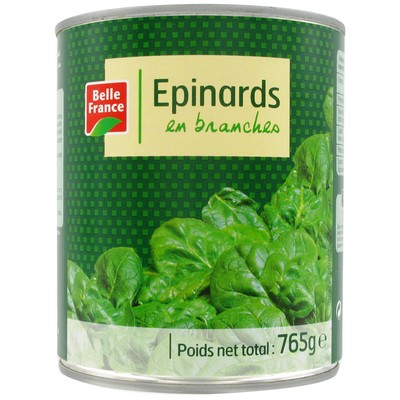 Belle France Leaf Spinach Can 4/4 OF 765g