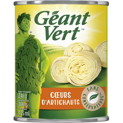 Géant Vert Artichoke Hearts Can 1/2