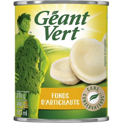 Géant Vert Artichoke Bottoms Can 1/2