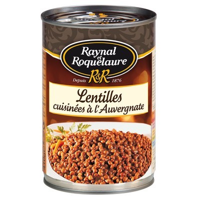 RAYNAL ET ROQUELAURE Lentilles Cuisinées Auvergnates 410g