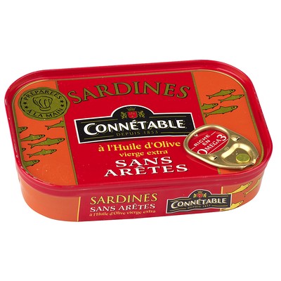 1/6 Sardines à l'huile d'olive vierge extra 115g Connétable