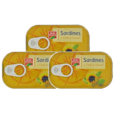 Belle France Sardines in Sunflower Oil 3x207g