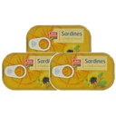 SARDINE A L HUILE DE TOURNESOL BF BTE 3X 1/10 207G