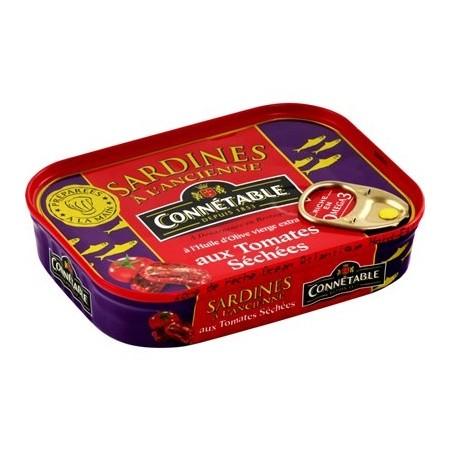 1/6 Sardines à l'huile d'olive vierge extra et aux tomates séchées 115g Connétable