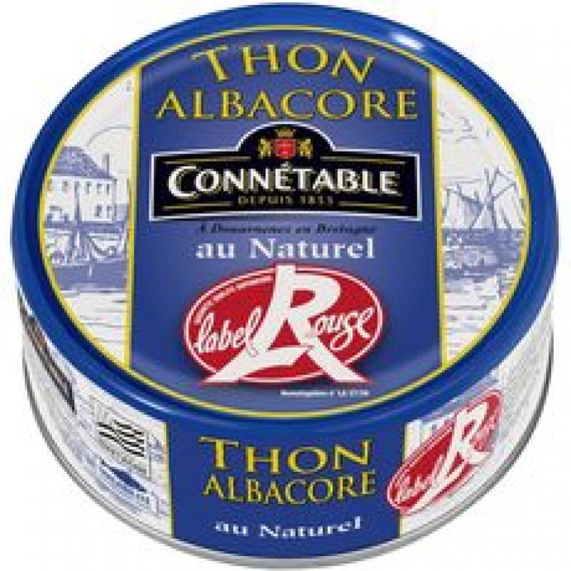 1/5 Thon albacore au naturel Label Rouge 112g Connétable