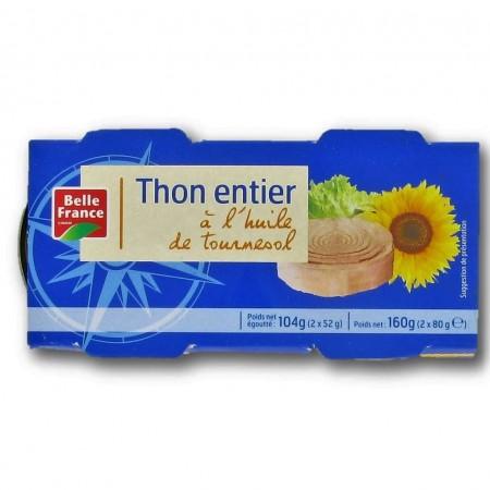 Whole Tuna in Sunflower Oil Belle France 2 x 160g