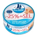 Thon entier au Naturel -25% de sel Démarche Responsable PETIT NAVIRE 112g