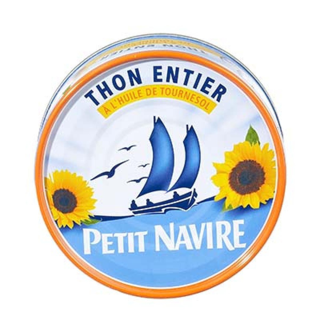 Thon Entier huile de tournesol Démarche Responsable PETIT NAVIRE 160g