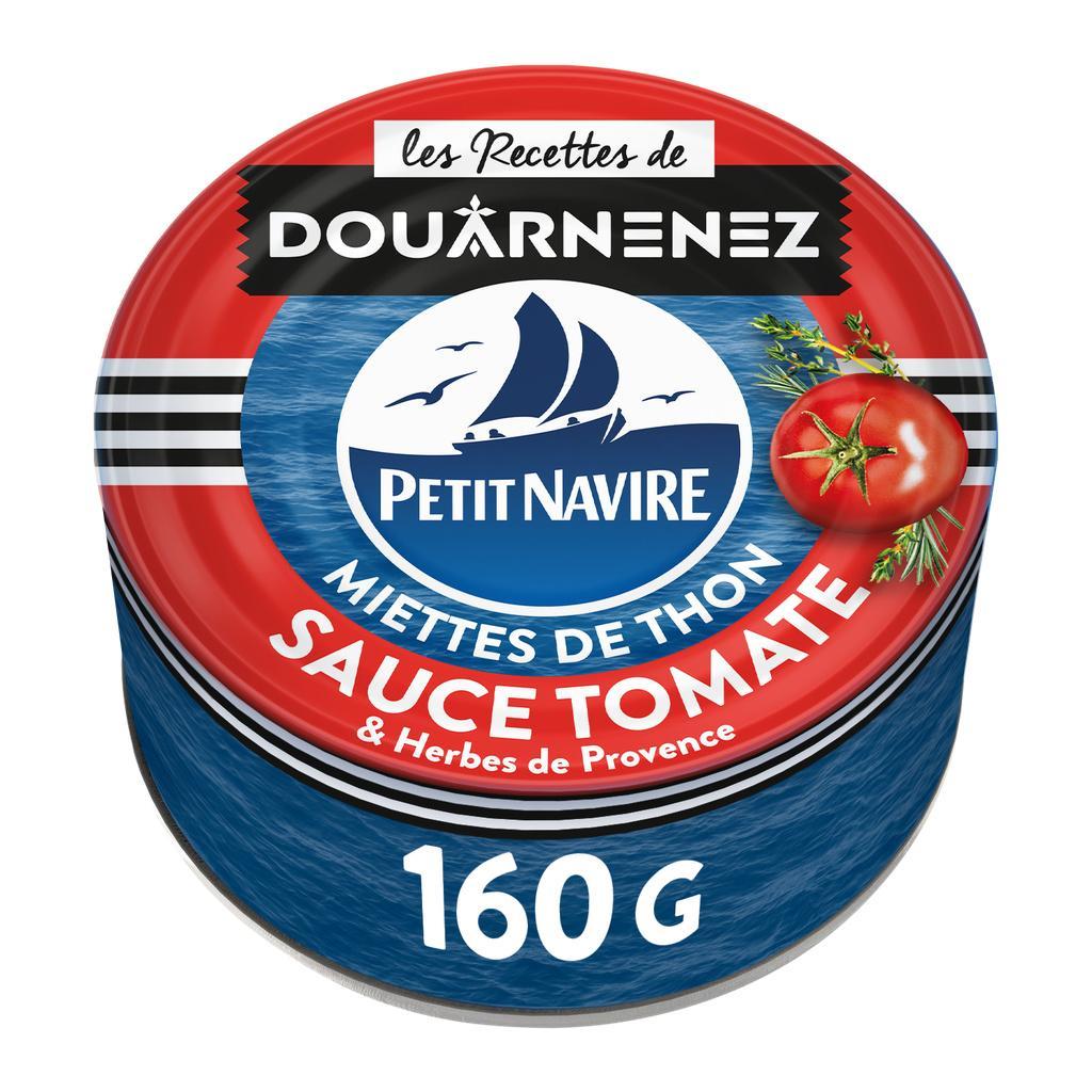 Tuna flakes with tomatoes & Provence herbs no added flavor PETIT NAVIRE 160g