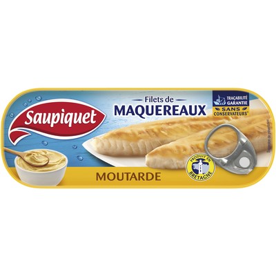 Mackerel Fillets with Mustard 169g – Made in Brittany, Guaranteed Traceability