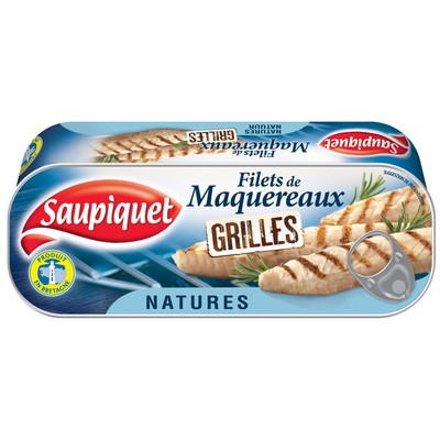 Natural Grilled Mackerel Fillets 1-4x1 120g Product of Brittany, Guaranteed Traceability