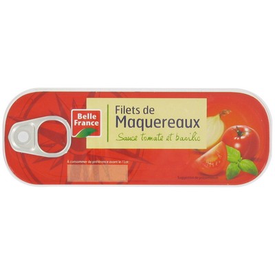 FILET MAQUEREAU SCE TOMATE BAS BF BTE 1/4 OF 169 G