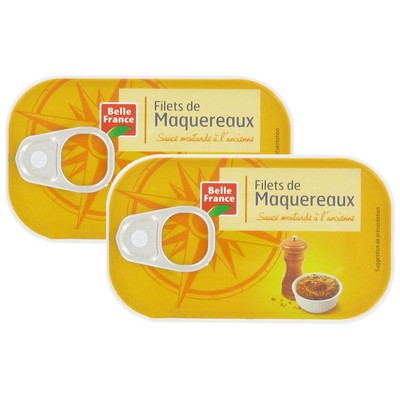 Belle France Mackerel Fillets in Mustard Sauce 2x118g