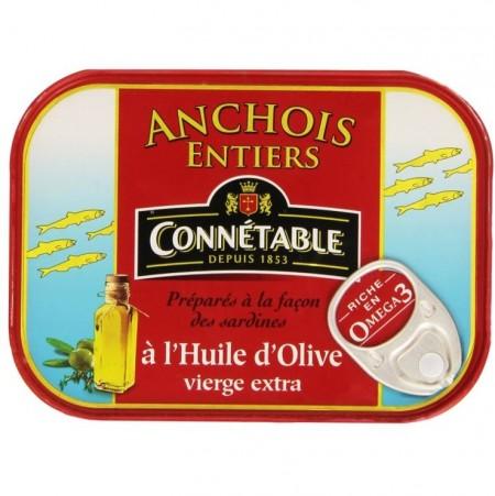 1/7 Anchois entiers à l'huile d'olive vierge extra 100g Connétable