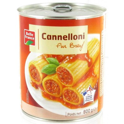 CANNELLONI AU BOEUF VBF BF BOITE 4/4 800 G