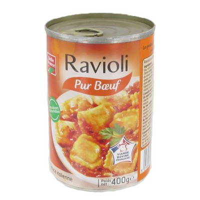 Belle France Pure Beef Ravioli VBF 400g Can