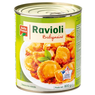 RAVIOLI BOLOGNAISE VBF BF BOITE 4/4 800G