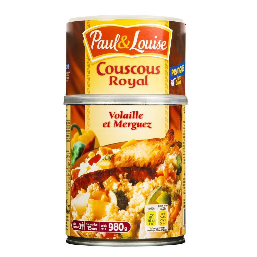 PAUL & LOUISE - Royal Couscous with 3 Meats: Poultry, Beef, and Mutton 980g