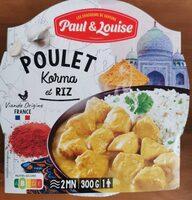 PAUL & LOUISE - Chicken Korma and Rice Tray 300g