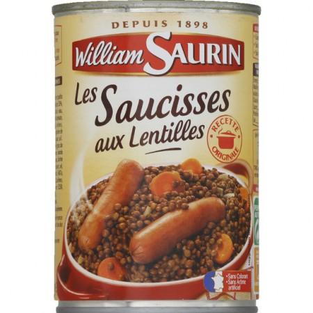 WILLIAM-SAURIN- SAUCISSES LENTILLES 420g