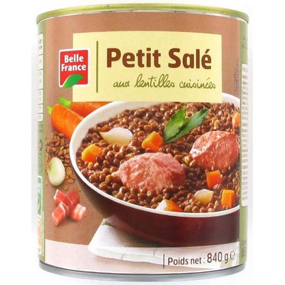 Petit Salé with Lentils Belle France Can 840g