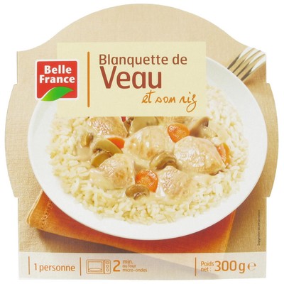 Veal Blanquette with Carrots and Rice Belle France Tray 300g