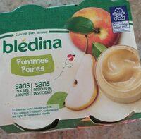 BLEDINA FRUIT POTS Apples Pears 4x130g From 4/6 months